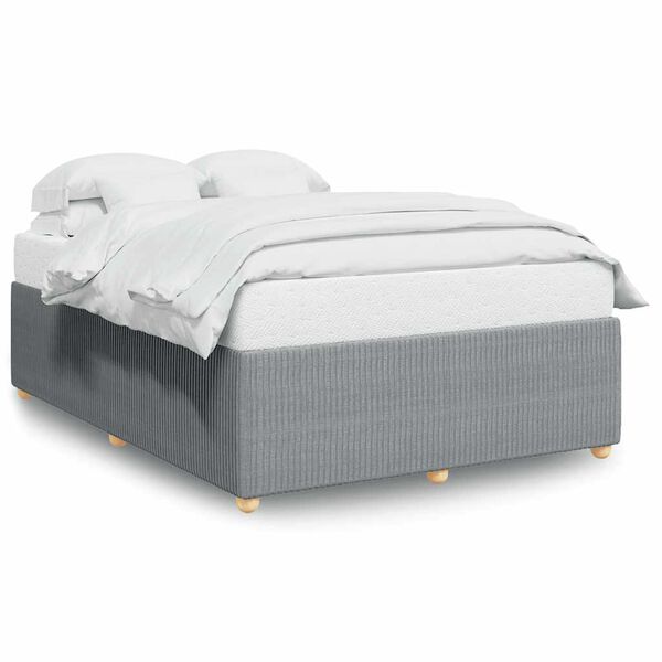 vidaXL Cadre de lit sans matelas gris clair tissu