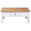 vidaXL Table basse Blanc 100x60x43,5 cm Pin massif Assortiment Panama