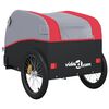 vidaXL Remorque de v&eacute;lo noir et rouge 45 kg fer