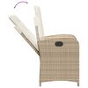 vidaXL Ensemble &agrave; manger de jardin avec coussins 5pcs Beige poly rotin
