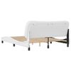 vidaXL Cadre de lit sans matelas Hvar blanc 152x203 cm similicuir