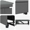 vidaXL Canap&eacute;-lit escamotable Gris fonc&eacute; 194 x 50 x 82 cm Contreplaqu&eacute;