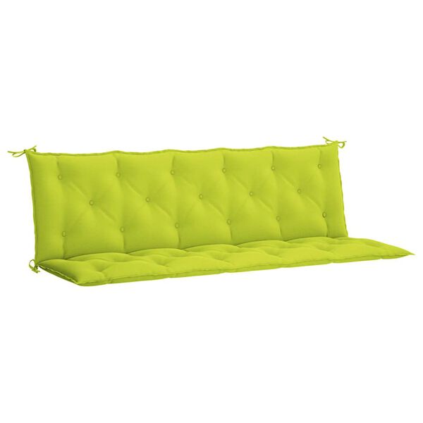 vidaXL Coussin de banc de jardin vert vif 180x(50+50)x7cm tissu oxford