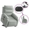 vidaXL Fauteuil inclinable de massage électrique gris clair velours