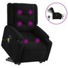 vidaXL Fauteuil inclinable de massage électrique noir tissu