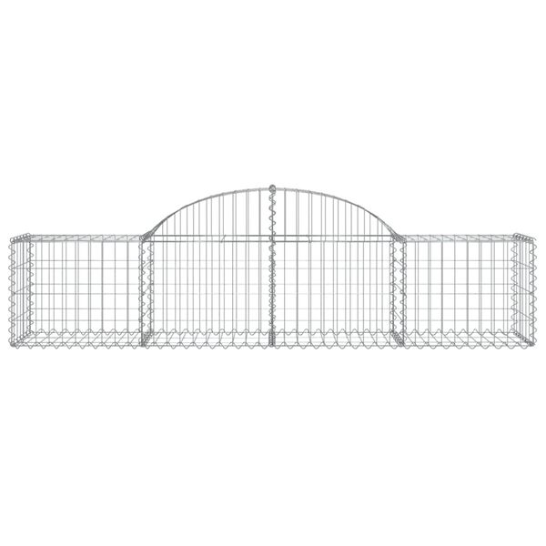vidaXL Paniers &agrave; gabions arqu&eacute;s 4 pcs 200x50x40/60 cm fer galvanis&eacute;