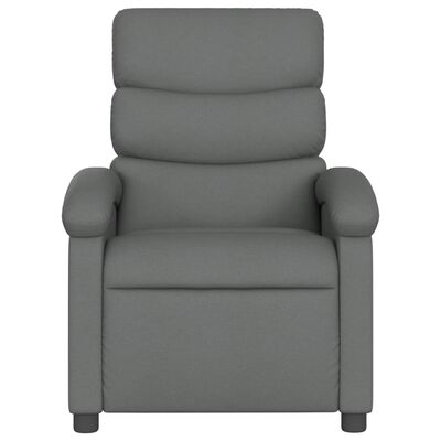 vidaXL Fauteuil inclinable Gris foncé Tissu