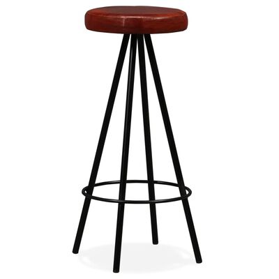 vidaXL Tabourets de bar lot de 2 cuir véritable