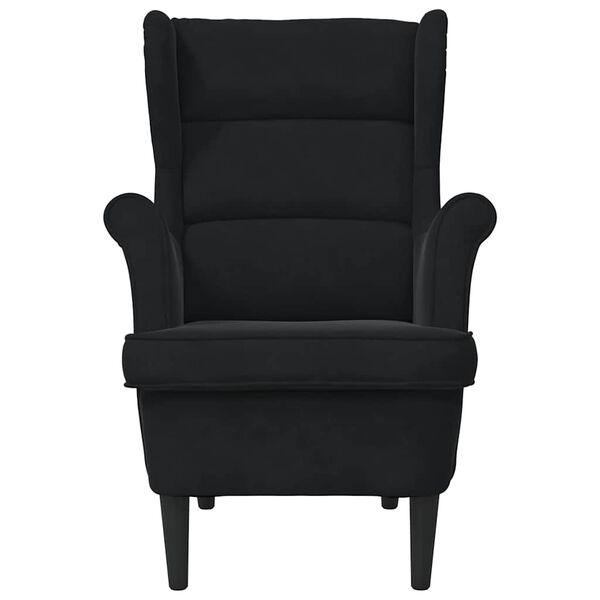 vidaXL Fauteuil noir velours
