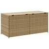 vidaXL Bo&icirc;te de rangement de jardin m&eacute;lange beige 283L r&eacute;sine tress&eacute;e