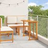 vidaXL Ensemble bistro de jardin 3 pcs Marron Bois d'Acacia Massif