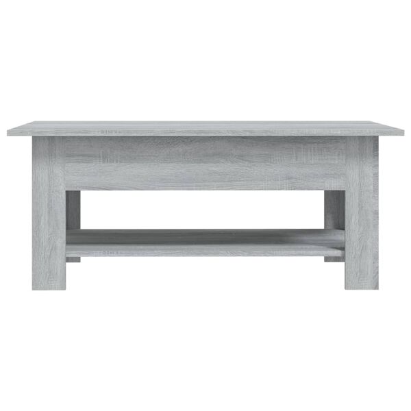 vidaXL Table basse sonoma gris 102x55x42 cm bois d'ing&eacute;nierie