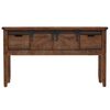vidaXL Table console Bois massif de sapin 131 x 35,5 x 75 cm Marron