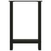 vidaXL Pieds de table à manger Noir 2 pièces 60 x (72-73) cm Acier