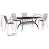 vidaXL Ensemble à manger de jardin 5 pcs blanc aluminium coulé