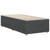 vidaXL Cadre de lit sans matelas gris foncé double tissu