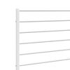 vidaXL T&ecirc;te de lit de remplacement m&eacute;tal blanc 180 cm