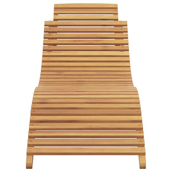 vidaXL Transat Marron 184 x 55 x 59 cm Bois de teck massif