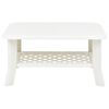 vidaXL Table basse Blanc 90x60x46 cm Plastique
