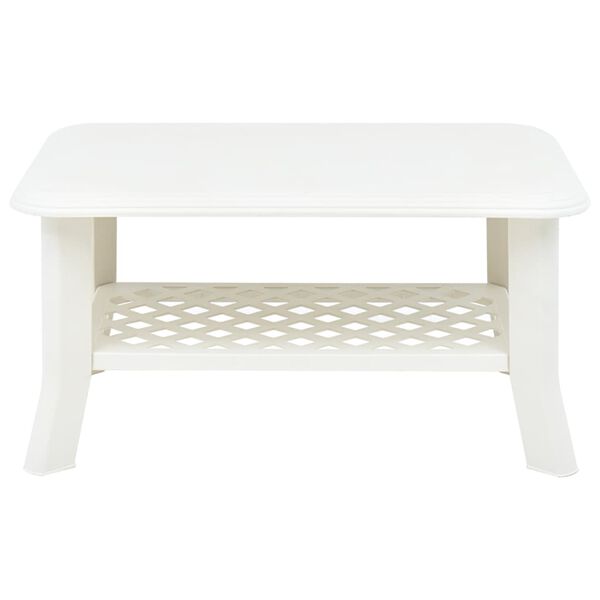 vidaXL Table basse Blanc 90x60x46 cm Plastique