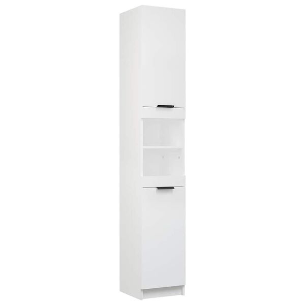 vidaXL Armoire de salle de bain blanc 32x34x188,5 cm bois d'ing&eacute;nierie