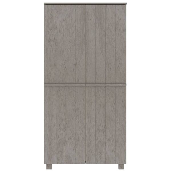 vidaXL Garde-robe HAMAR Gris clair 89x50x180 cm Bois massif de pin