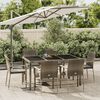 vidaXL Ensemble &agrave; manger jardin et coussins 7 pcs gris rotin