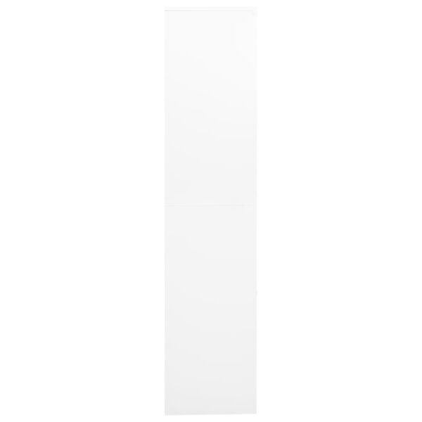 vidaXL Armoire de bureau Blanc 90x40x180 cm Acier et verre trempé