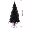 vidaXL Sapin de No&euml;l artificiel avec support noir 180 cm PVC
