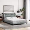vidaXL Cadre de lit sans matelas Hvar gris clair 137x190 cm tissu