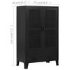 vidaXL Armoire de bureau avec portes en maille Acier 75x40x120 cm Noir