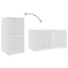 vidaXL Meuble TV blanc 72x35x36,5 cm bois d&rsquo;ing&eacute;nierie
