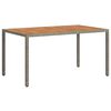 vidaXL Table de Jardin Gris 150 x 90 x 75 cm polyrotin