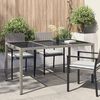 vidaXL Table de jardin pour repas Gris 150 x 90 x 75 cm polyrotin