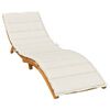 vidaXL Coussin de chaise longue crème mélangé 200x70x4 cm tissu