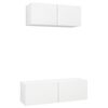 vidaXL Ensemble de meubles TV 2 pcs Blanc Bois d'ing&eacute;nierie