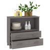 vidaXL Buffet HAMAR Gris clair 85x35x80 cm Bois massif de pin