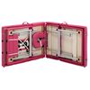 vidaXL Table de massage pliable 4 zones Aluminium Rose