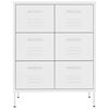 vidaXL Armoire à tiroirs Blanc 80x35x101,5 cm Acier