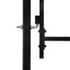 vidaXL Portillon simple porte avec dessus arqu&eacute; Acier 1x2 m Noir
