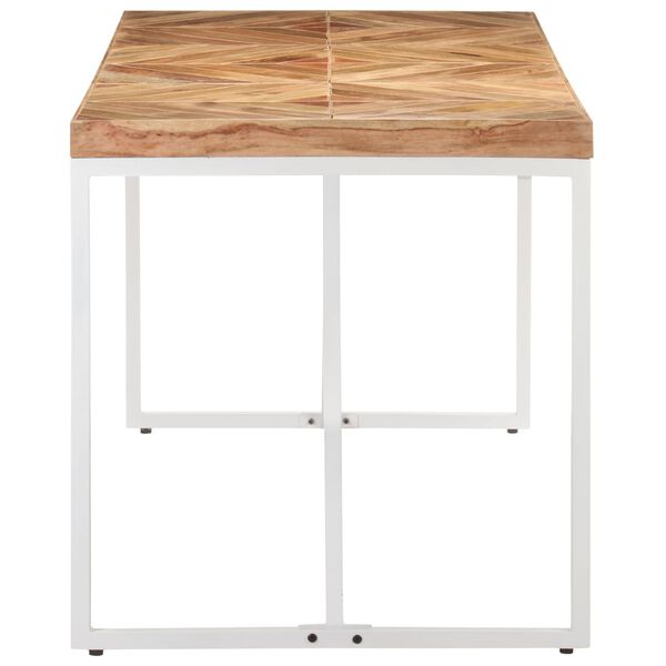 vidaXL Table &agrave; manger 140x70x76 cm Bois massif d'acacia et de manguier