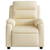 vidaXL Fauteuil inclinable de massage &eacute;lectrique cr&egrave;me tissu