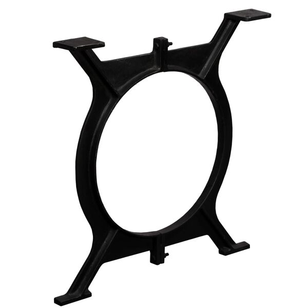 vidaXL Pied de table de salle à manger 2 pcs Cadre en O Fonte