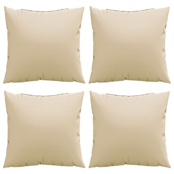 vidaXL Coussins de canap&eacute; lot de 4 beige 60x60 cm tissu