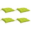 vidaXL Coussins de chaise lot de 4 vert brillant 40x40x7 cm
