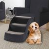 vidaXL Escalier pliable à 3 marches pour chiens Noir