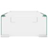 vidaXL Meuble TV/pour moniteur 40x25x11 cm verre transparent