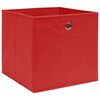 vidaXL Bo&icirc;tes de rangement 4 pcs Rouge 32x32x32 cm Tissu