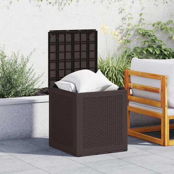 vidaXL Boîte de Rangement de Jardin Marron 55 x 53 x 57 cm