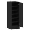 vidaXL Armoire &agrave; chaussures Noir 32x35x92 cm Bois d&rsquo;ing&eacute;nierie